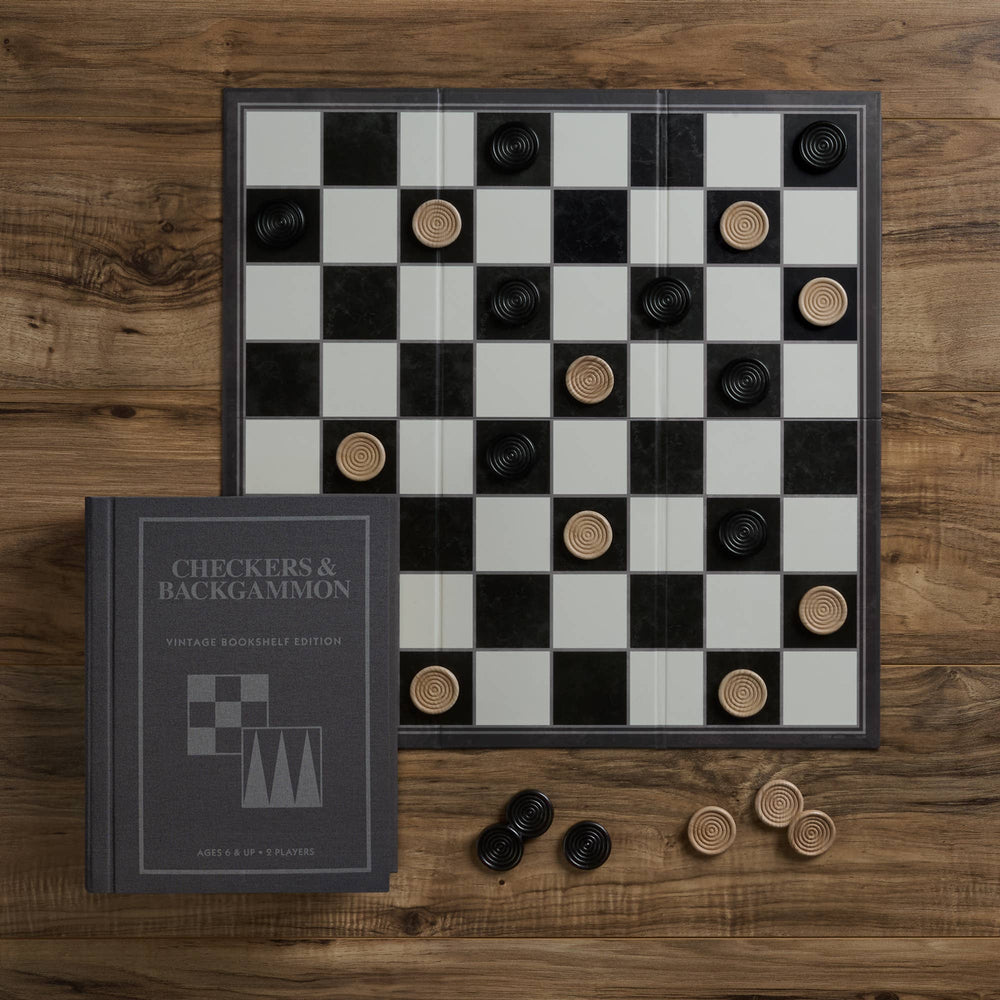 Checkers & Backgammon - Vintage Bookshelf Edition (ONLINE ORDER ONLY)