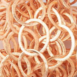 19mm and 22x18mm Copper Brushed Round & Oval Link Chain (ONLINE ORDER ONLY)