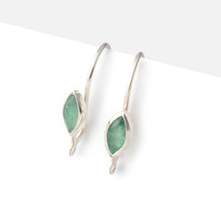 19mm Emerald Marquise Ear Wire Set of 2 pieces (ONLINE ORDER ONLY)