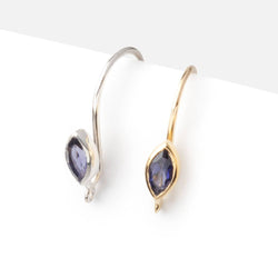 19mm Iolite Marquise Ear Wire Set of 2 pieces (ONLINE ORDER ONLY)