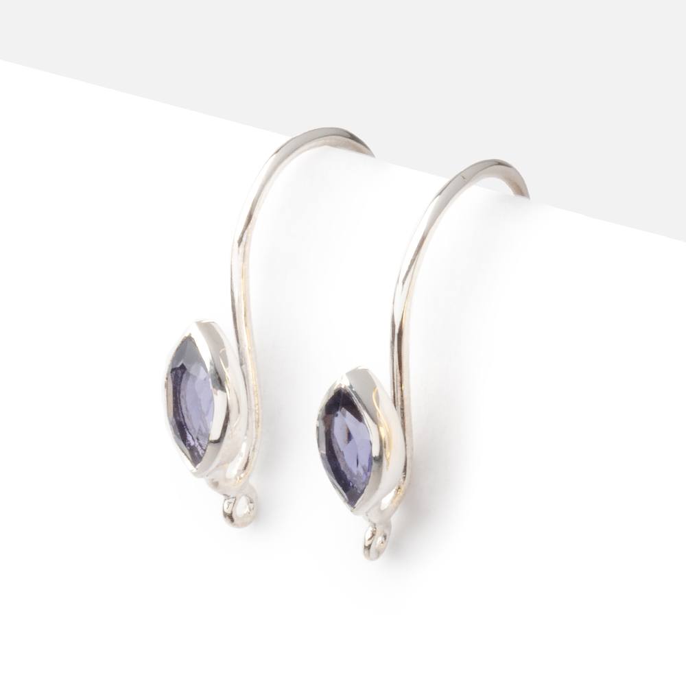 19mm Iolite Marquise Ear Wire Set of 2 pieces (ONLINE ORDER ONLY)