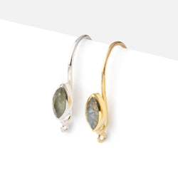 19mm Labradorite Marquise Ear Wire Set of 2 pieces (ONLINE ORDER ONLY)