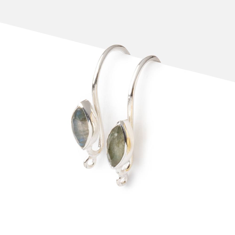 19mm Labradorite Marquise Ear Wire Set of 2 pieces (ONLINE ORDER ONLY)