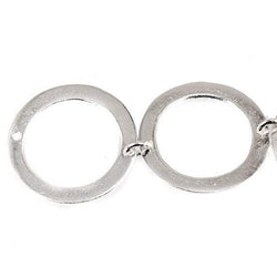 19mm Sterling Silver plated Copper Hammered Circle Bead 3 pieces*DISCONTINUED* (ONLINE ORDER ONLY)