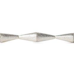 19x10mm Sterling Silver Plated Copper Brushed Cone 8 inch 12 pcs (ONLINE ORDER ONLY)