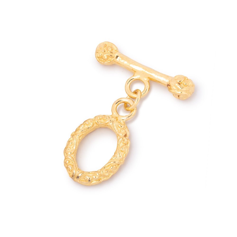 19x11mm Vermeil Toggle Bali Design 1 piece (ONLINE ORDER ONLY)