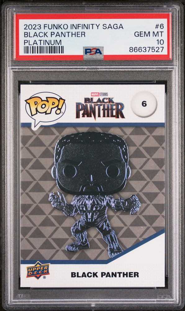 2023 UPPER DECK FUNKO POP MARVEL  BLACK PANTHER PLATINUM #6  PSA 10 (Online Order Only)