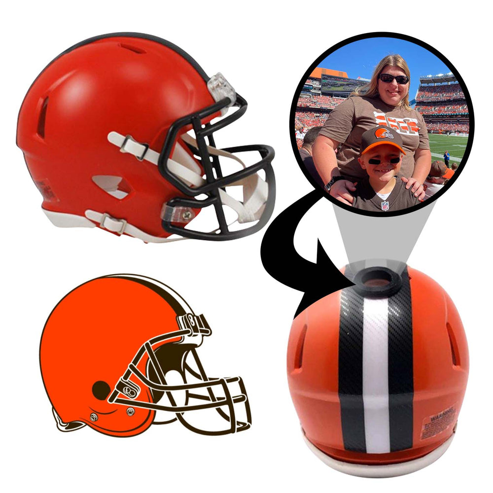 Cleveland Browns NFL Mini Helmet - Picture Inside (Online Order Only) (ONLINE ORDER ONLY)