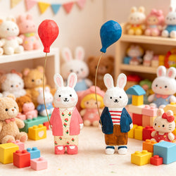 DIY Wooden Bunny Balloon Painting Kit (ONLINE ORDER ONLY)