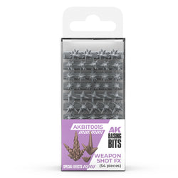 AK Interactive Basing Bits: Weapons Shot FX (54 Pieces) (ONLINE ORDER ONLY)