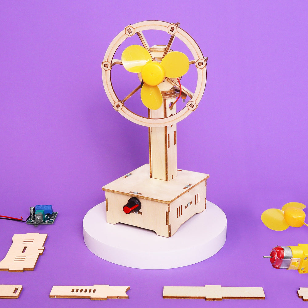 Variable Speed Oscillating Fan DIY Kit, Educational STEM Toy (ONLINE ORDER ONLY)