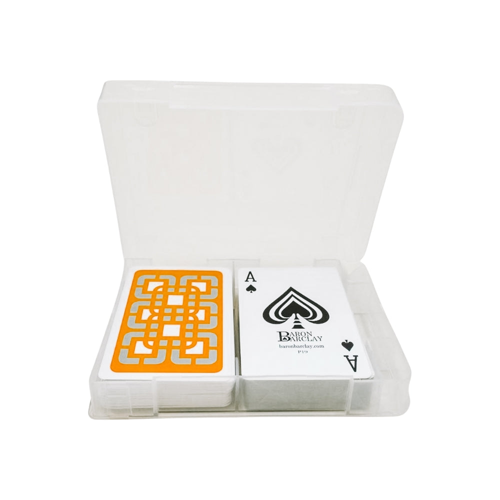 All-Plastic Baron Bridge Playing Card (Slightly Larger Index) - Boxed Double Deck (ONLINE ORDER ONLY)