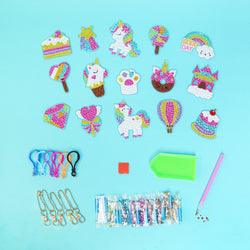 Adorable Keychains Diamond Art Kit – Unicorn (Set of 15) (ONLINE ORDER ONLY)