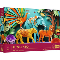 Trefl Kids 40th Anniversary Jungle 160 Piece Paper Art Puzzle (ONLINE ORDER ONLY)