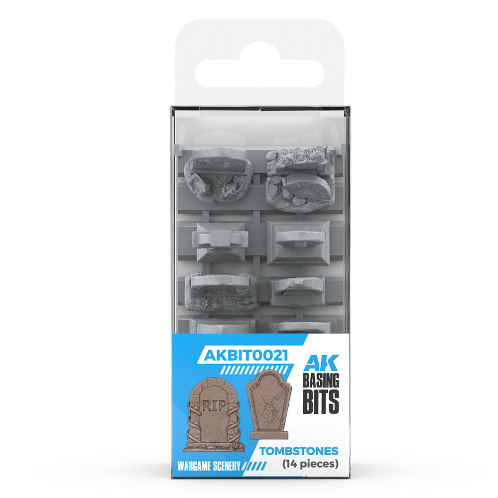 AK Interactive Basing Bits: Tombstones (14 Pieces) (ONLINE ORDER ONLY)
