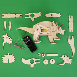 Dinosaur Robot Triceratops DIY Kit, Educational STEM Toy (ONLINE ORDER ONLY)