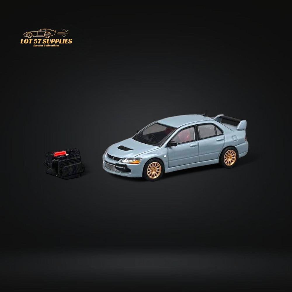 CM Model Mitsubishi Lancer Evolution IX Gray With Engine 1:64 (ONLINE ORDER ONLY)