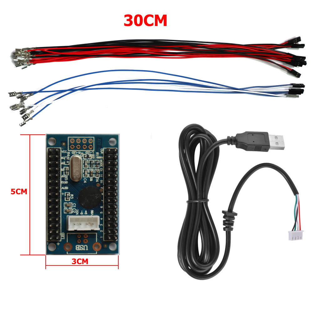 RAC-C300 2Pin Zero Delay USB Encoder For PC Arcade Joystick Button Board Cables (Online Only)