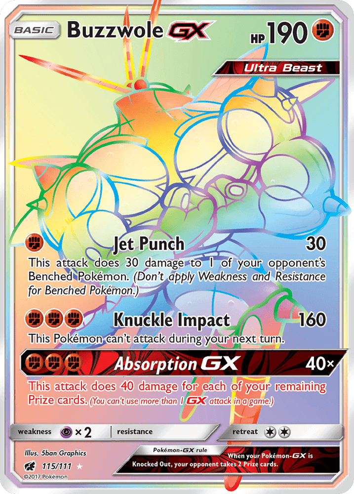 Buzzwole GX (115/111) [Sun & Moon: Crimson Invasion] (Online Only)