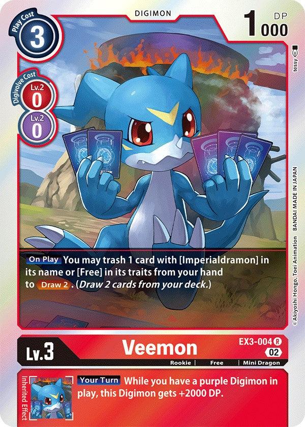 Veemon [EX3-004] [Draconic Roar] (ONLINE ORDER ONLY)