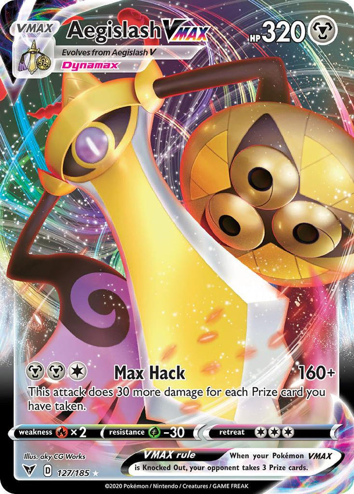 Aegislash VMAX (127/185) [Sword & Shield: Vivid Voltage] (Online Only)
