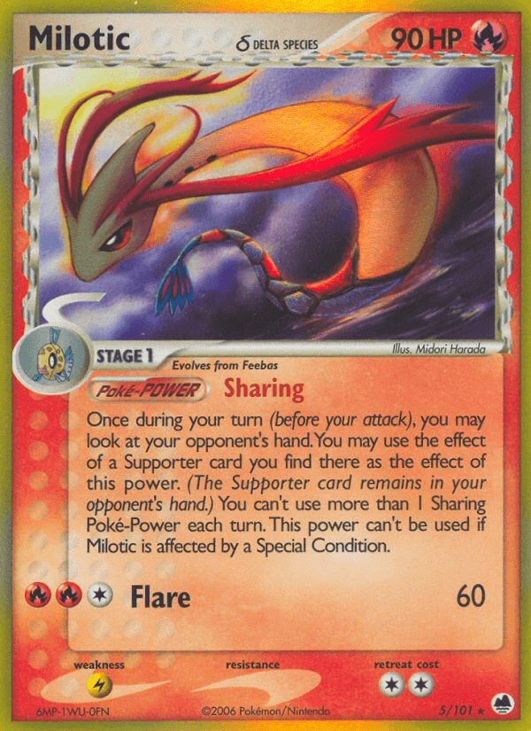 Milotic (5/101) (Delta Species) [EX: Dragon Frontiers] (Online Only)
