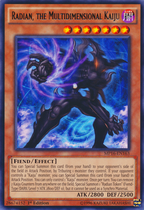 Radian, the Multidimensional Kaiju [MP16-EN163] Rare (ONLINE ORDER ONLY)