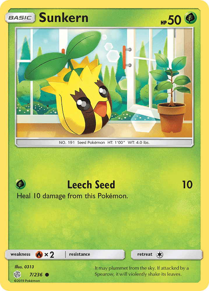 Sunkern (7/236) [Sun & Moon: Cosmic Eclipse] (Online Only)