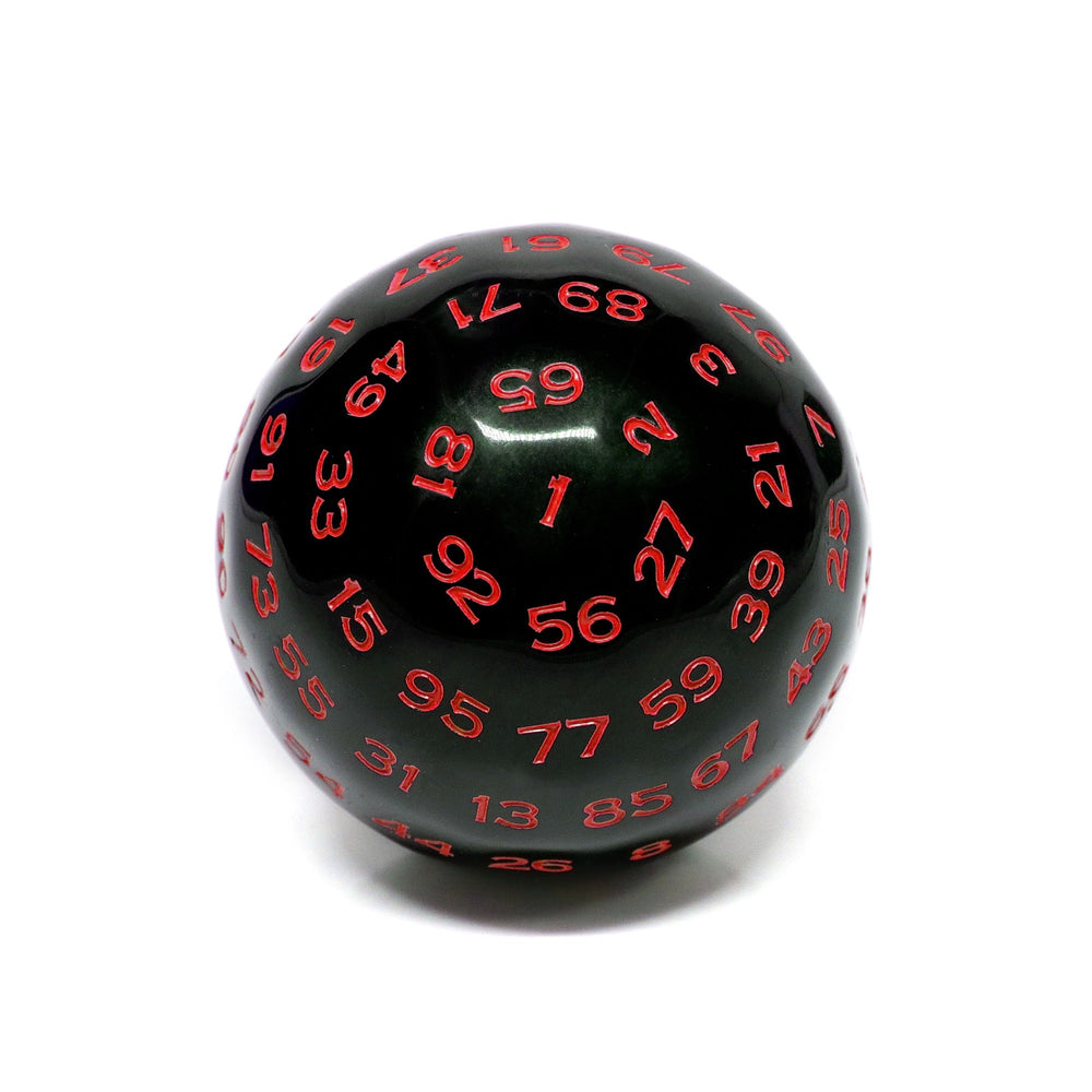 D100-Black Opaque w/Red Numbers (Online Only)
