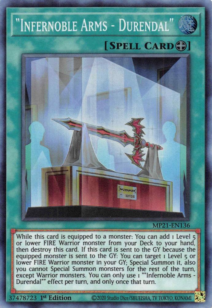 Infernoble Arms - Durendal [MP21-EN136] Super Rare (ONLINE ORDER ONLY)