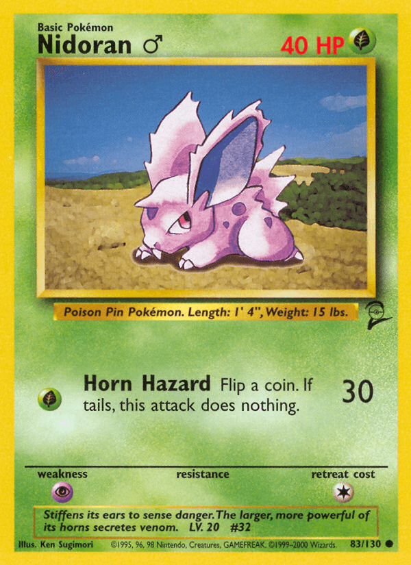 Nidoran (83/130) (Male) [Base Set 2] (Online Only)