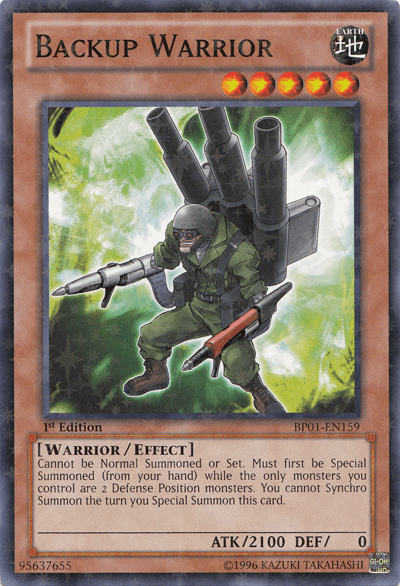 Backup Warrior [BP01-EN159] Starfoil Rare (ONLINE ORDER ONLY)