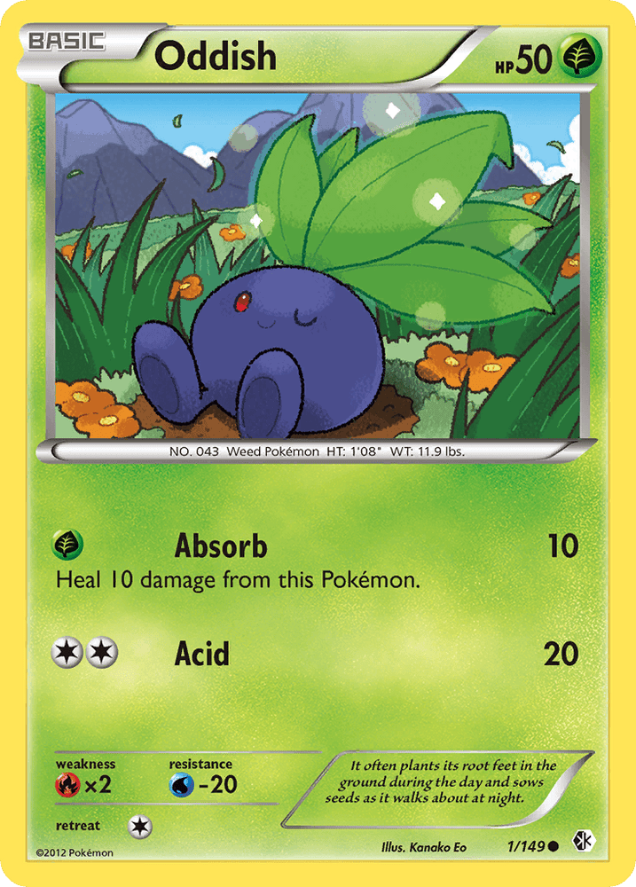 Oddish (1/149) [Black & White: Boundaries Crossed] (Online Only)