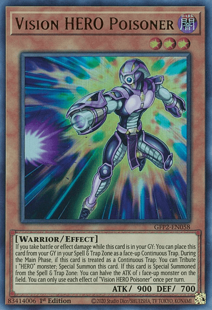 Vision HERO Poisoner [GFP2-EN058] Ultra Rare (ONLINE ORDER ONLY)