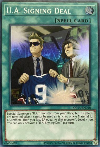 U.A. Signing Deal [OP14-EN010] Super Rare (ONLINE ORDER ONLY)