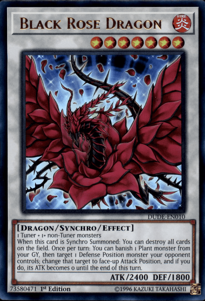 Black Rose Dragon [DUDE-EN010] Ultra Rare (ONLINE ORDER ONLY)