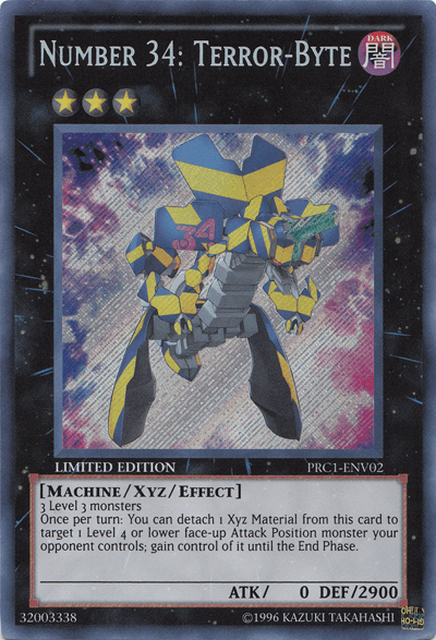 Number 34: Terror-Byte [PRC1-ENV02] Secret Rare (ONLINE ORDER ONLY)