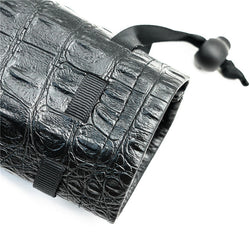 Leather Dice Bag with Skull sporting d20 Tattoo (Online Only)