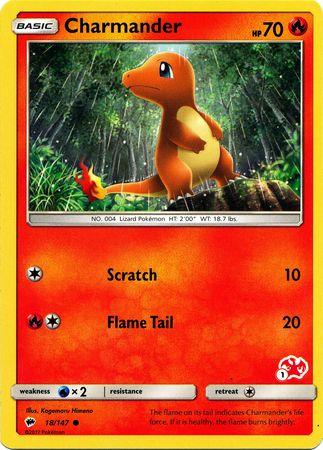 Charmander (18/147) (Charizard Stamp #1) [Battle Academy 2020] (Online Only)