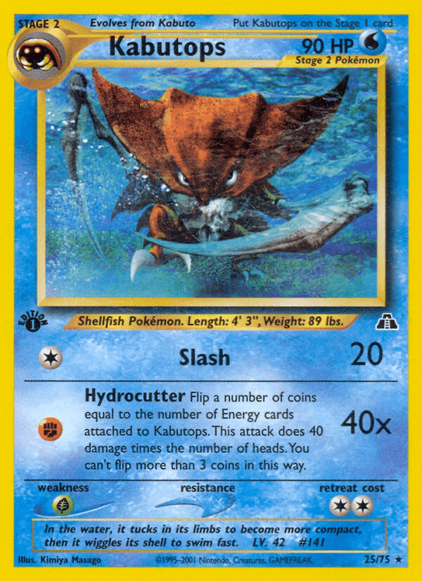 Kabutops (25/75) [Neo Discovery 1st Edition] (Online Only)