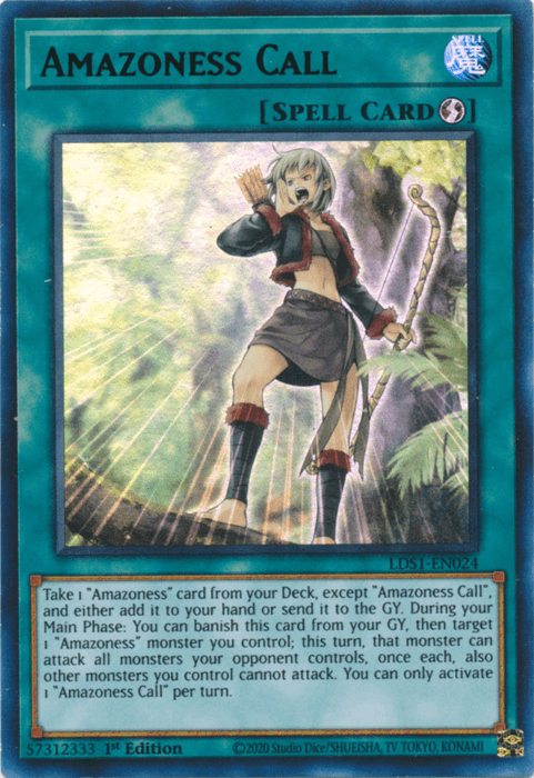 Amazoness Call (Green) [LDS1-EN024] Ultra Rare (ONLINE ORDER ONLY)