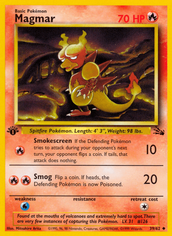 Magmar (39/62) [Fossil 1st Edition] (Online Only)