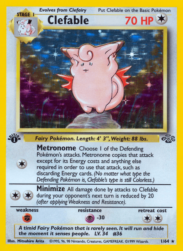 Clefable (1/64) [Jungle 1st Edition] (Online Only)