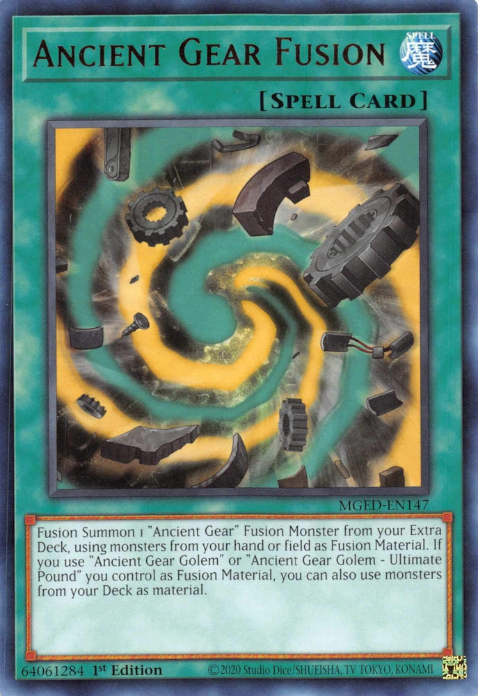 Ancient Gear Fusion [MGED-EN147] Rare (ONLINE ORDER ONLY)