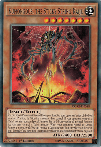 Kumongous, the Sticky String Kaiju [CORE-EN088] Rare (ONLINE ORDER ONLY)