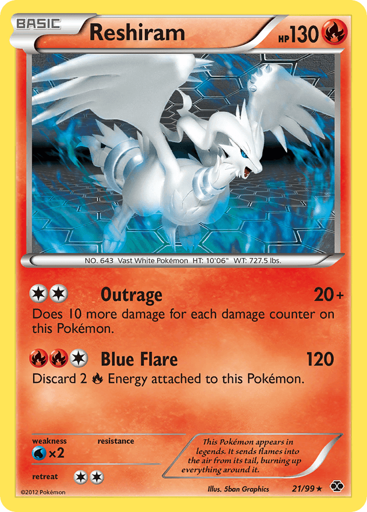 Reshiram (21/99) [Black & White: Next Destinies] (Online Only)