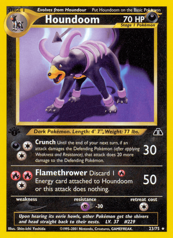 Houndoom (23/75) [Neo Discovery 1st Edition] (Online Only)