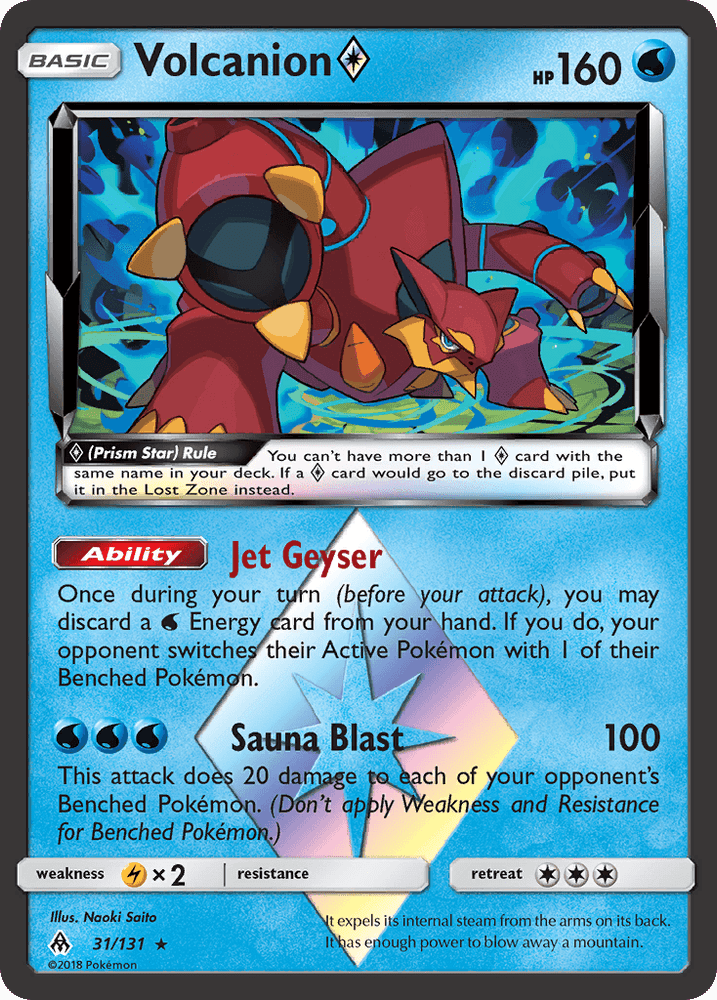 Volcanion (31/131) (Prism Star) [Sun & Moon: Forbidden Light] (Online Only)