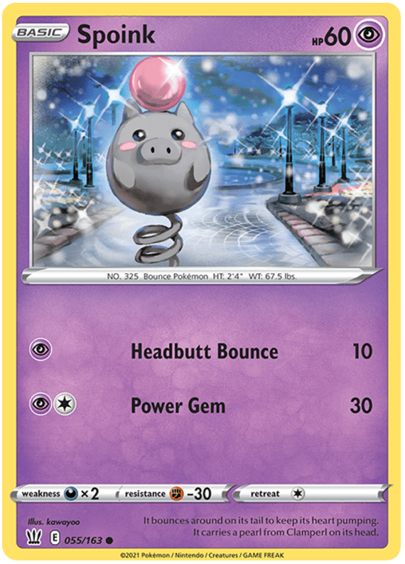 Spoink (055/163) [Sword & Shield: Battle Styles] (Online Only)