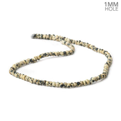 3.5-4mm Dalmatian Jasper Faceted Rondelles 13.5 inch 125 Beads 1mm Large Hole (ONLINE ORDER ONLY)